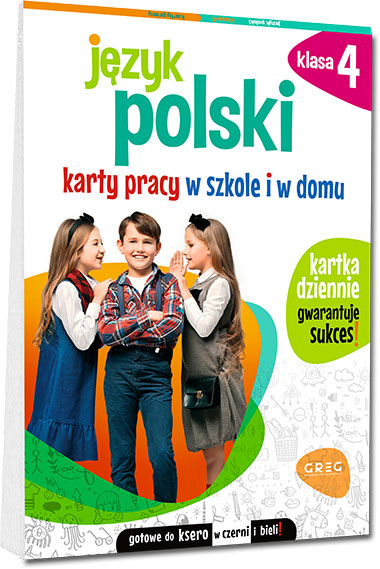 J�zyk polski. Karty pracy w szkole i w domu - klasa 4